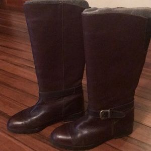 Leather riding boots